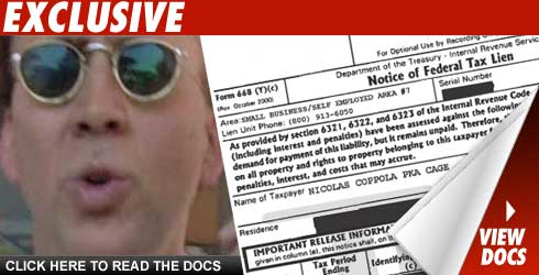 Nic Cage -- Debt Man Walkin' Click to read docs