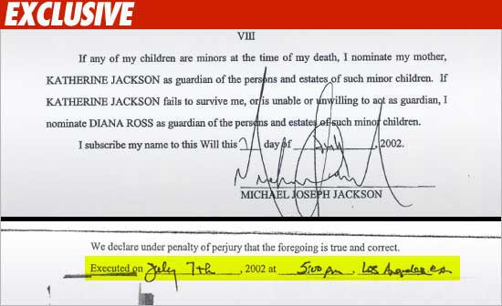 Jackson's Will -- Randy Says Not MJ's Signature Michael Jackson's Will