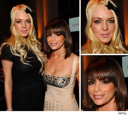 Lilo & Paula Support Each Other Lindsay Lohan and Paula Abdul