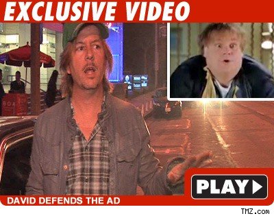 Spade -- No Regrets on Farley Direct TV Ad David Spade: Click to watch