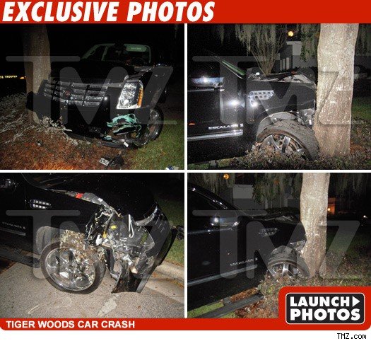 Tiger Woods Car Crash Photos Tiger Woods Car Crash Photos