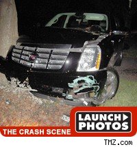 tiger woods crash scene