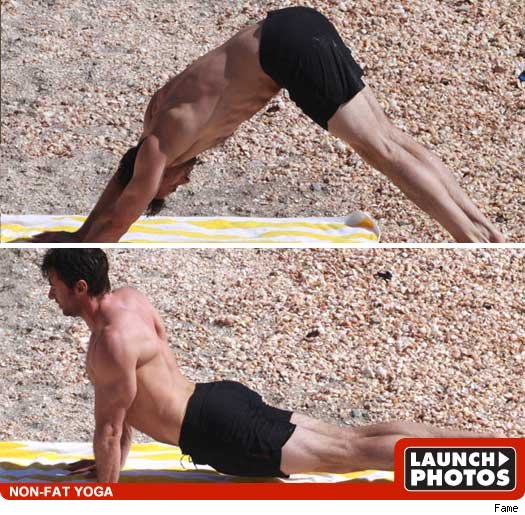 Hugh Jackman -- Downward Facing Diesel Hugh Jackman -- Downward Facing Diesel