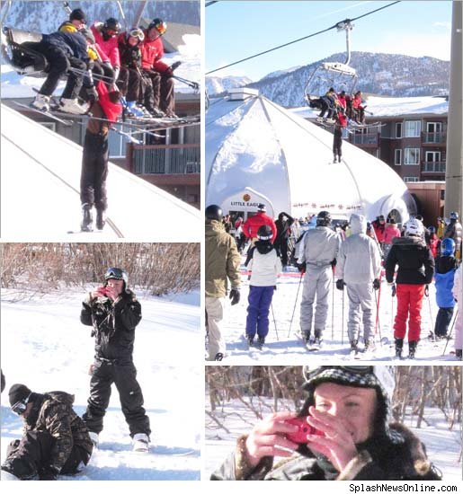 P!nk took time out from hitting the slopes with on-again, off-again, 