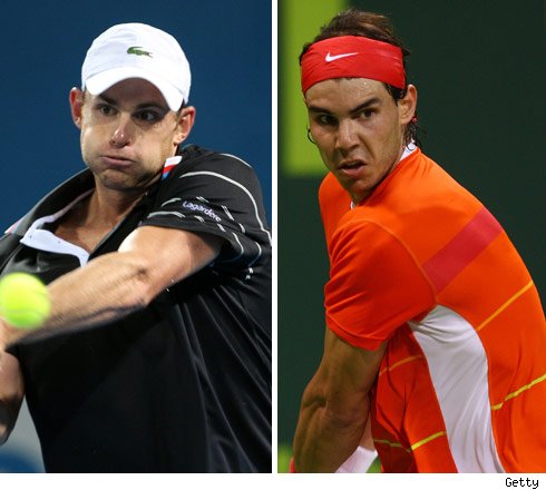 Andy Roddick and Rafael Nadal