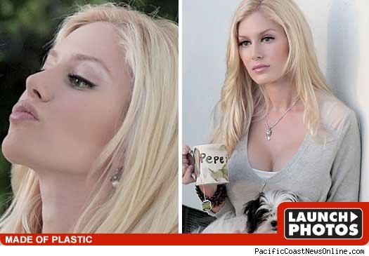 While propped up in L.A. on Monday, robotic "Hills" star Heidi Montag showed 