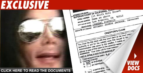 Michael jackson creditor's claim