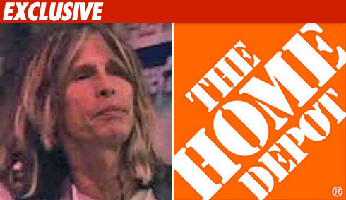 Steven Tyler sings at a Home Depot Steven Tyler sings at a Home Depot