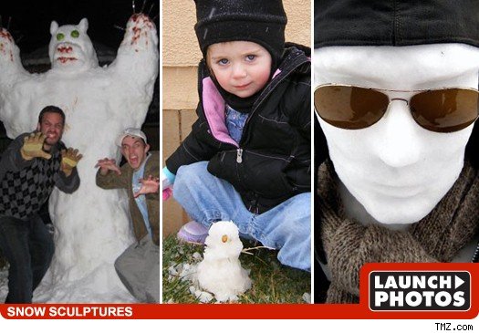 Snow Creature Contest photo gallery. Snowman Contest