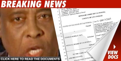 Med Board Goes After Murray with a Vengeance Medical Board docs: Click to launch