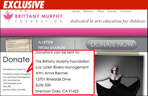 Brittany Murphy Foundation -- No Charity Here Brittany Murphy Foundation