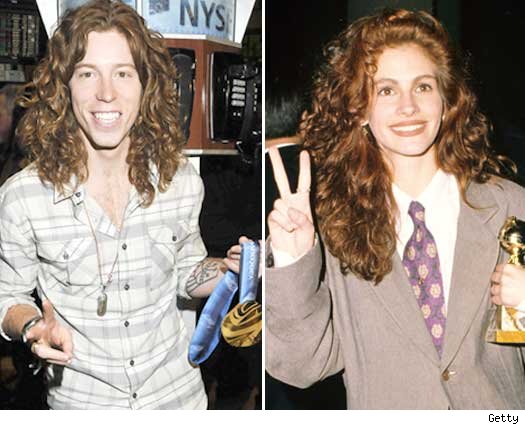 Shaun White and Julia Roberts