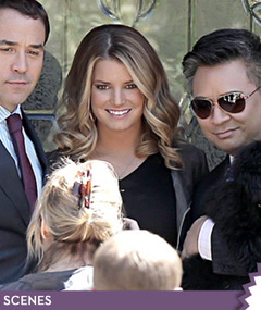 Jessica Simpson -- Hot Legs on Set!