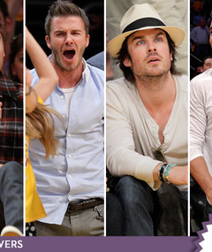Lakers Game -- Celeb Courtside Cheerleaders!