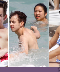 "Glee" Stars Soak Up the Sun in Monaco