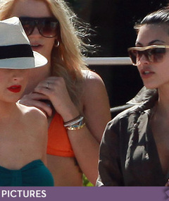 X-Tina & Kim K -- Cool at the Pool