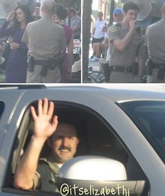 Arquettes, Adam & Neve on 'Scream 4' Set!
