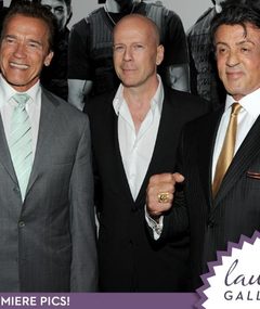 Arnold, Bruce & Sly at 'Expendables' Premiere!