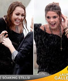 Miley & Ashley Get Wet & Wild