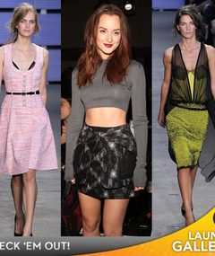 Meester Bares Midriff at Fashion Week