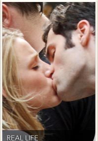 Real Life XOXO on "Gossip Girl" Set