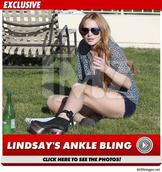 Lindsay Lohan SCRAM bracelet.