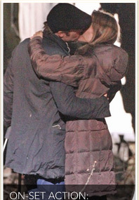 Brad & Angelina Lock Lips on Set!