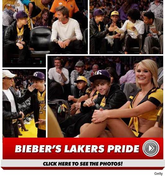 bieber lakers. Justin Bieber Laker Girls