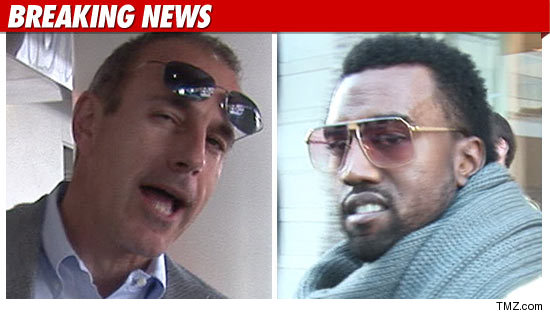 kanye west beard. Matt Lauer and Kanye West