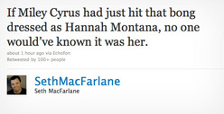 Seth MacFarlane Rips Miley Over Bong Video