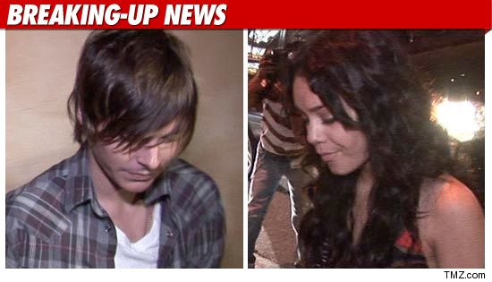 zac efron and vanessa hudgens break up. Zac Efron Vanessa Hudgens