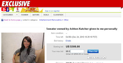 Alleged Ashton Mistress Puts Alleged Sweater on eBay