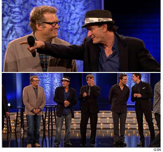 Charlie Sheen and Drew carey