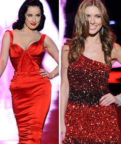 FASHION WEEK: Sexy Celebs Walk the Runway in Red!