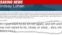 Lindsay Lohan Tweets -- 'I Would Never Steal'