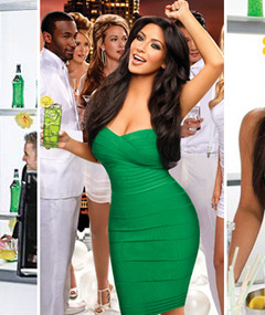 FAB FOTOS: Kim Kardashian Gorgeous in Green for Midori!