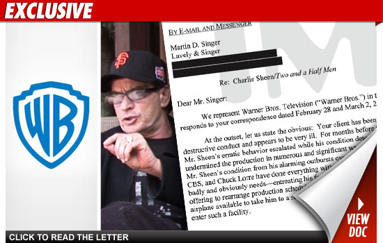 Charlie Sheen Termination Letter