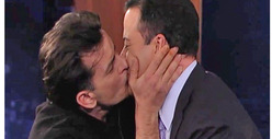 Charlie Sheen Kisses Kimmel, Teases FOX Show