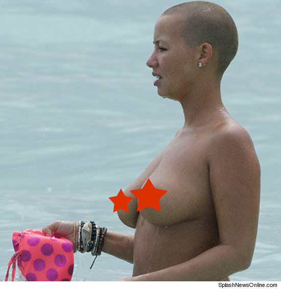 amber rose with hair pics. Amber Rose Topless