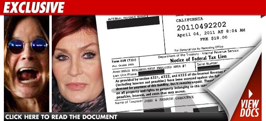 Ozzy Osbourne Taxes