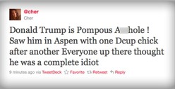 Cher TRASHES Trump -- He's a 'Pompous A-Hole!'