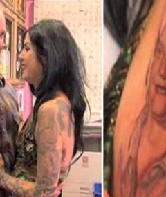 Kat Von D's Pre-Split Tattoo: Jesse James' Face!