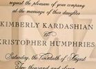 Kim Kardashian's Wedding Invitation