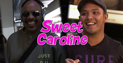 Stevie Wonder -- Sings 'Sweet Caroline' at LAX