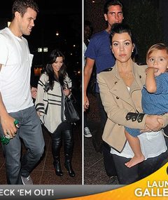 Photos: Kris Humphries, Kim K. & Kourtney Land in NYC