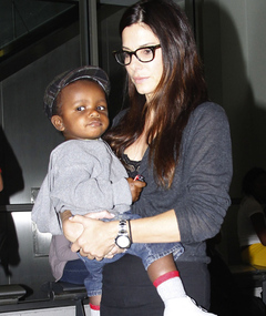 Sandra Bullock and Little Louis Land in LA