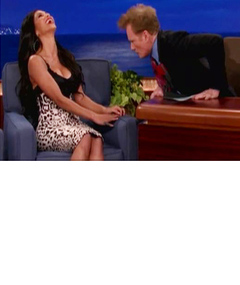 Scherzinger Calls Out Conan for Staring At Her Chest!