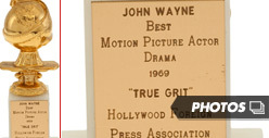 John Wayne -- Golden Globe for 'True Grit' Sold at Auction