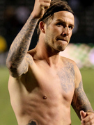 David Beckham Shows Off New Tattoo, Baby Harper