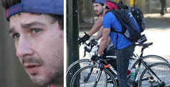 Shia LaBeouf -- Post Beatdown Bike Ride